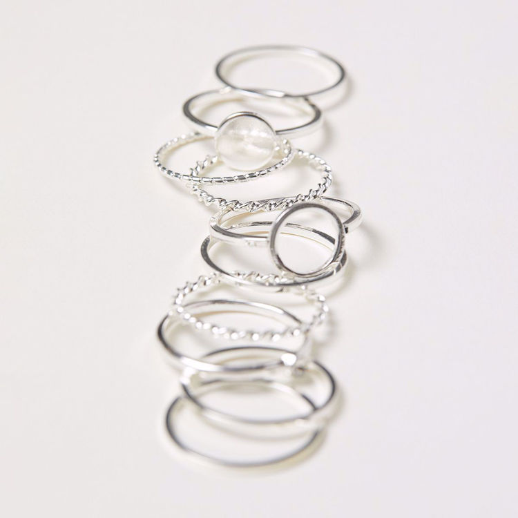 10-Pack Silver Rings resmi